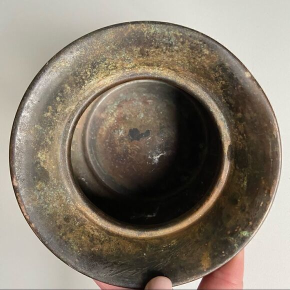 Vintage Metal Brass Lota Pot Vase - Picture 3 of 9